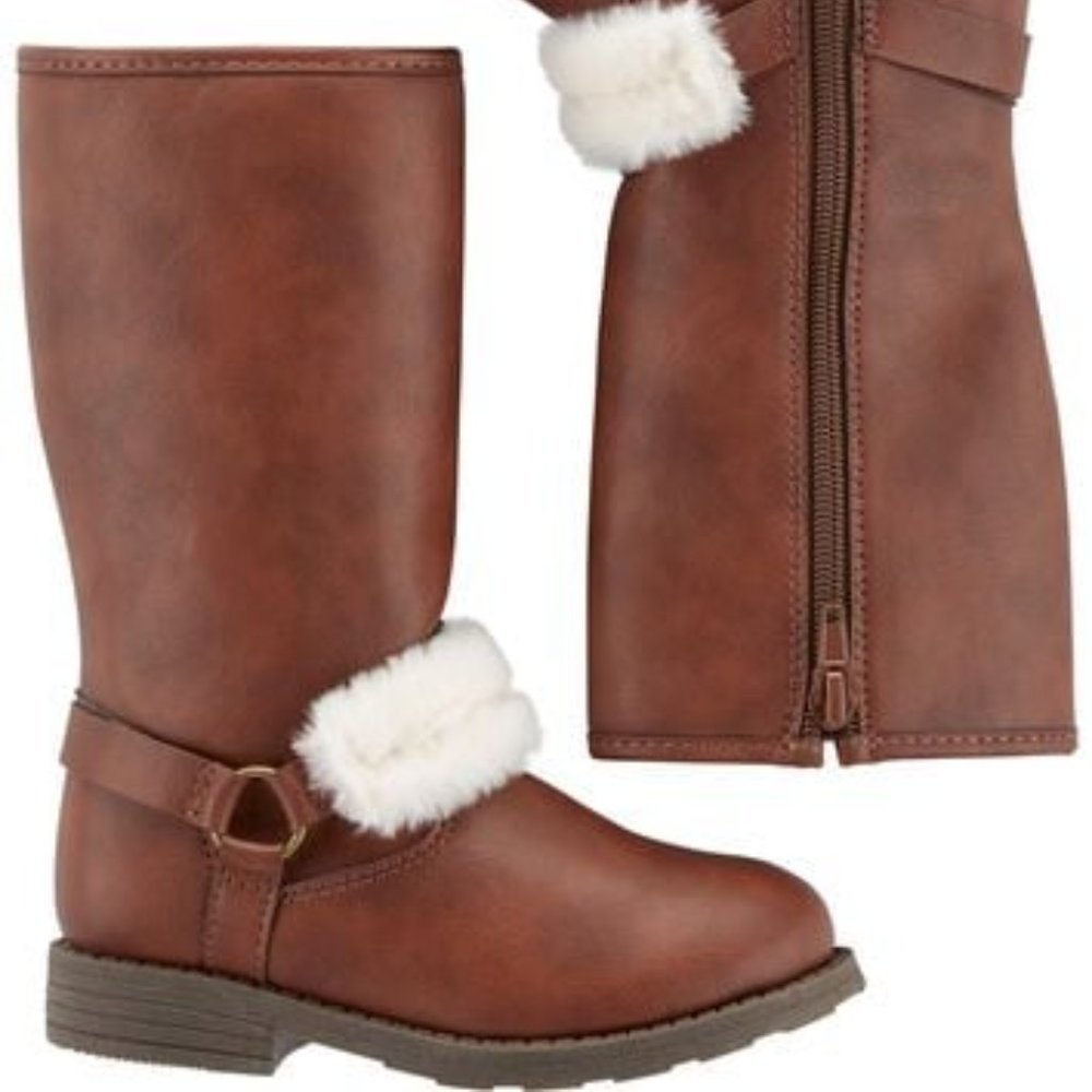 Carters tall brown dove boots size 8 NWT